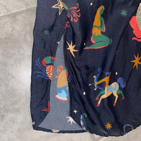 FARM RIO Zodiac Lenzing Escovero Viscose Midi Shirtdress Size S - Picture 12 of 14